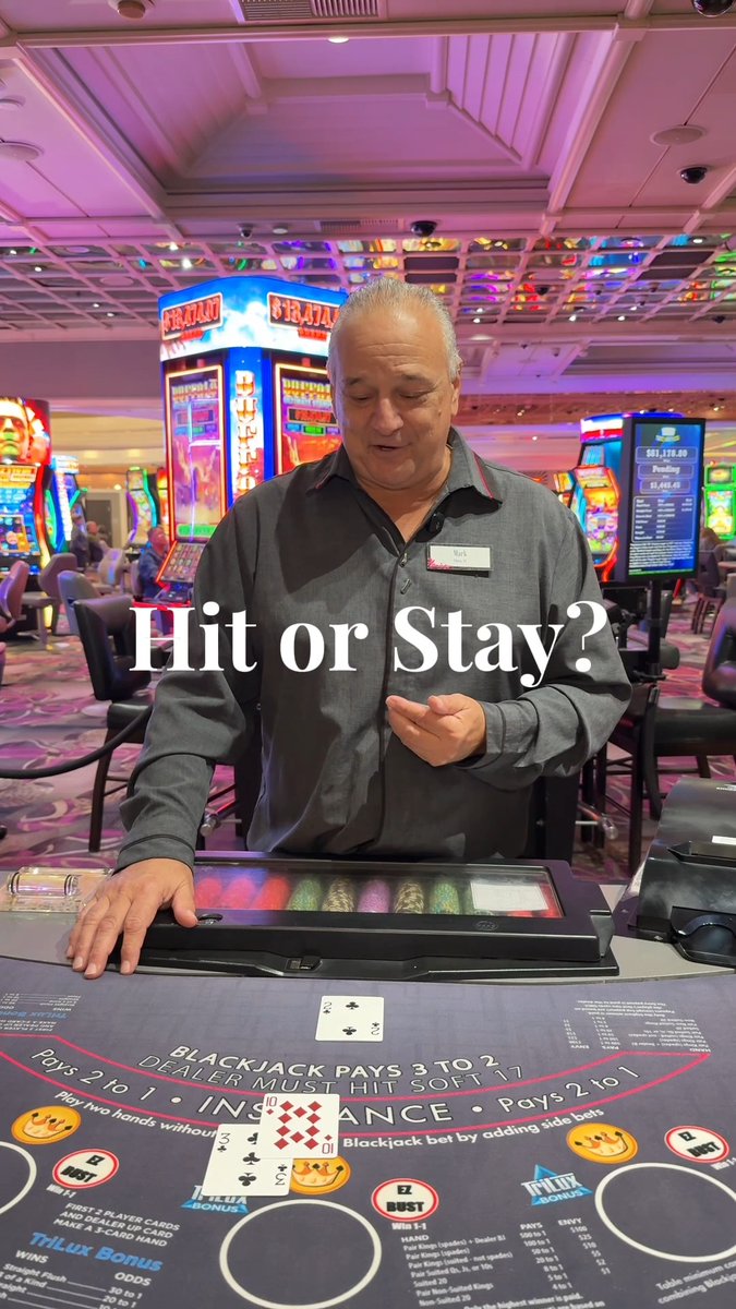 Some of our dealers weigh in on the blackjack dilemma of the day: you have 13 and the dealer shows a 2… are you hitting or staying? 👀
