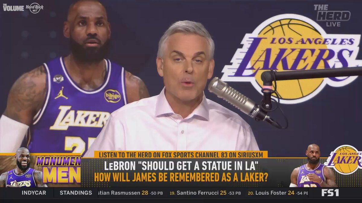 "He was the life preserver on a sinking boat. But Jerry West and Magic were the boat. Kareem, Kobe, and Shaq were the boat." Colin Cowherd argues LeBron does not deserve a Lakers statue
