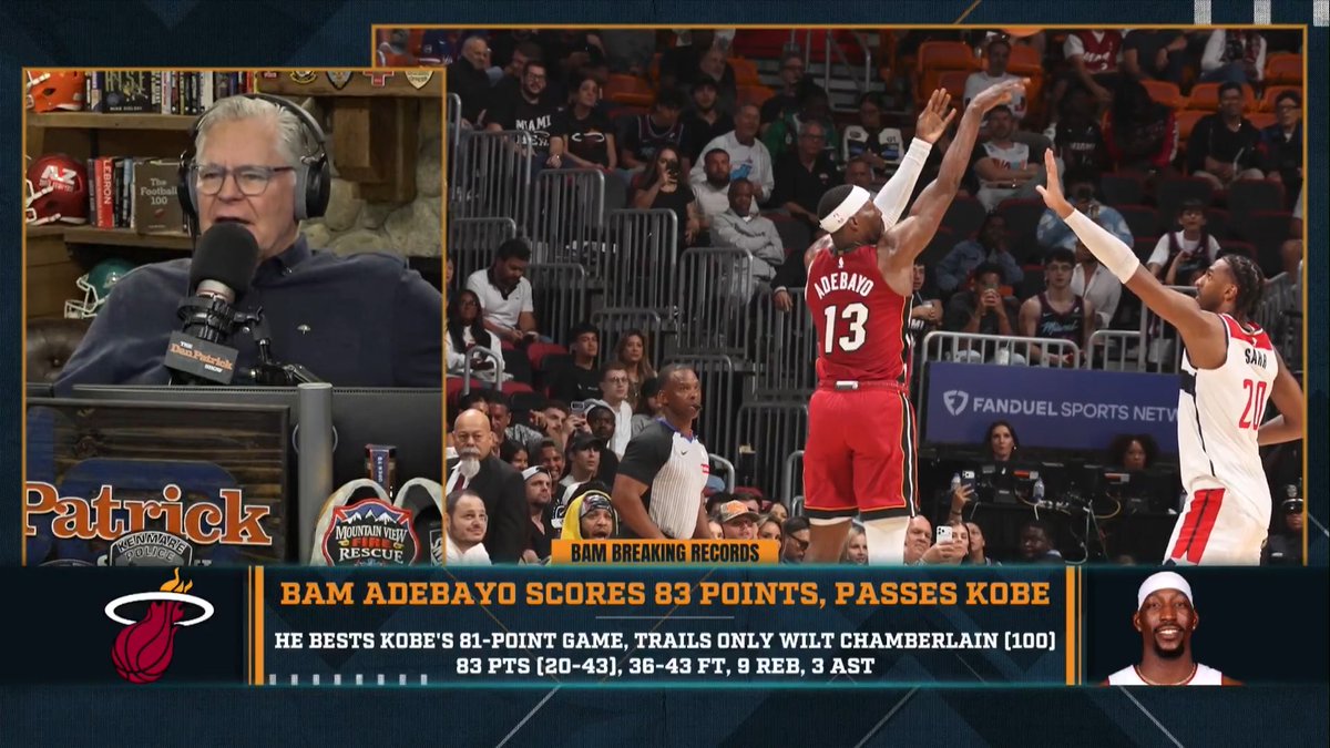 "I don't know if we've ever been that upset about a situation where somebody didn't even break the record!" – DP on the criticism surrounding Bam Adebayo's 83-point game.