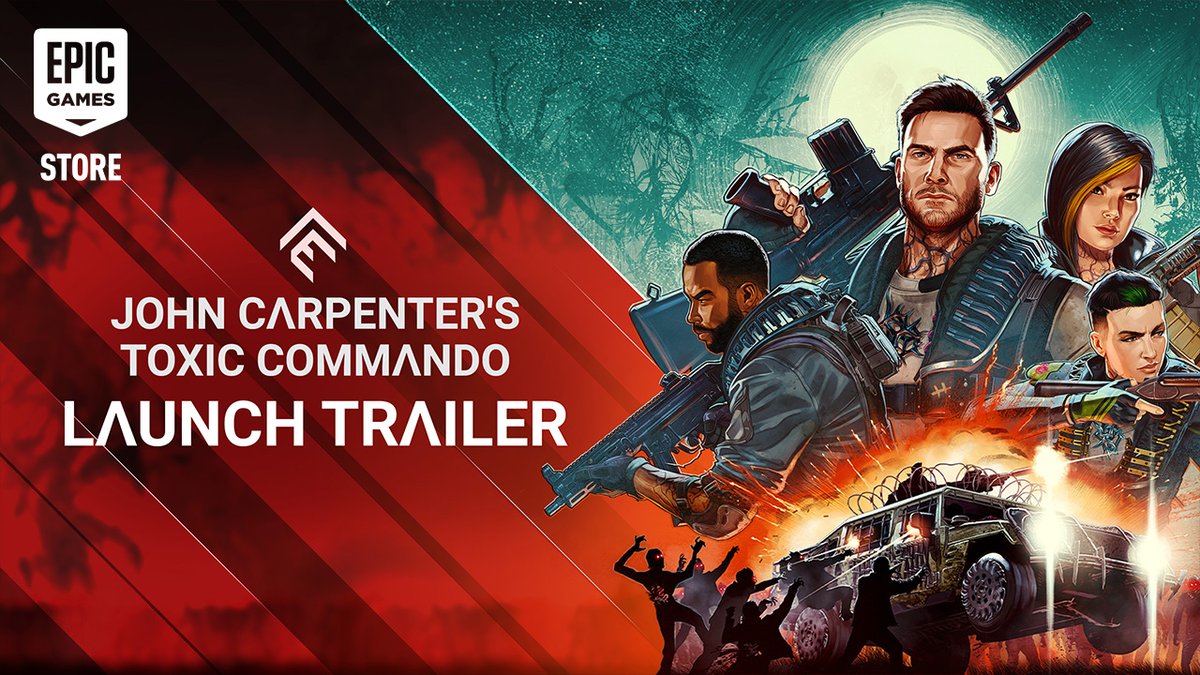 John Carpenter's #ToxicCommando is OUT! Survive endless waves of zombies in 4-player co-op. Go off-road in some seriously badass trucks. Unleash a mad arsenal of weapons & skills. Play Carpenter's and Focus Entertainment's most unhinged nightmare now! Toxic Commando 💥 OUT NOW!