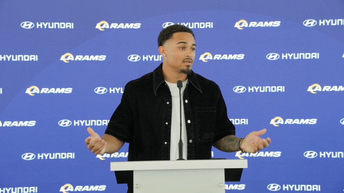 "I don't want to change the culture, I want to build upon it." 🎙️ Trent McDuffie on Rams' culture.