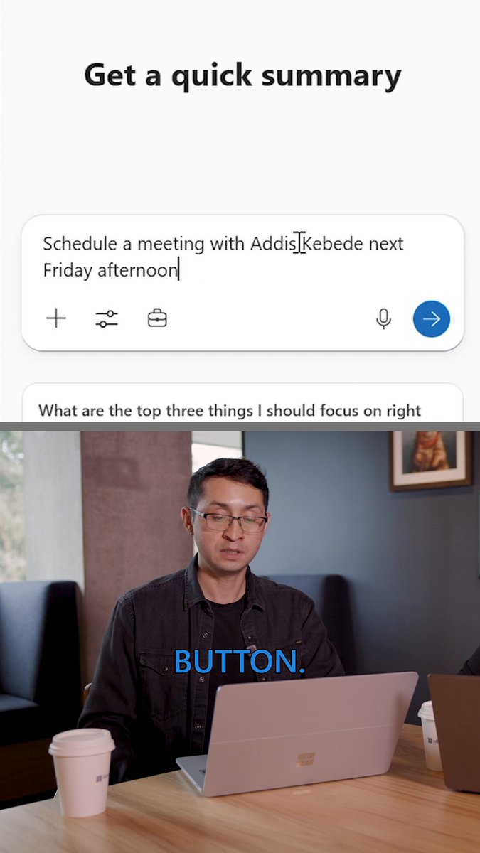 Coffee chat, anyone? Microsoft 365 Copilot in Outlook takes care of the logistics from setting up a call to rescheduling, so you can get back to the real work.