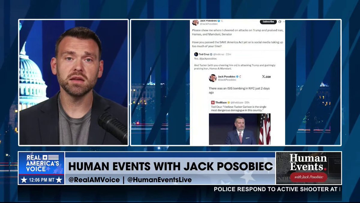 .Jack Posobiec: Senator @TedCruz hasn't even tweeted about the SAVE America Act in a month 🤔