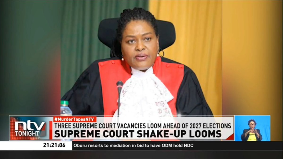 Supreme Court Shake Up looms President Ruto has nominated Supreme Court judge Njoki Ndung'u for election to the International Criminal Court (ICC). The Supreme Court of Kenya now faces a potentially monumental transition months before 2027 elections. #NTVTonight Ibrahim Karanja.