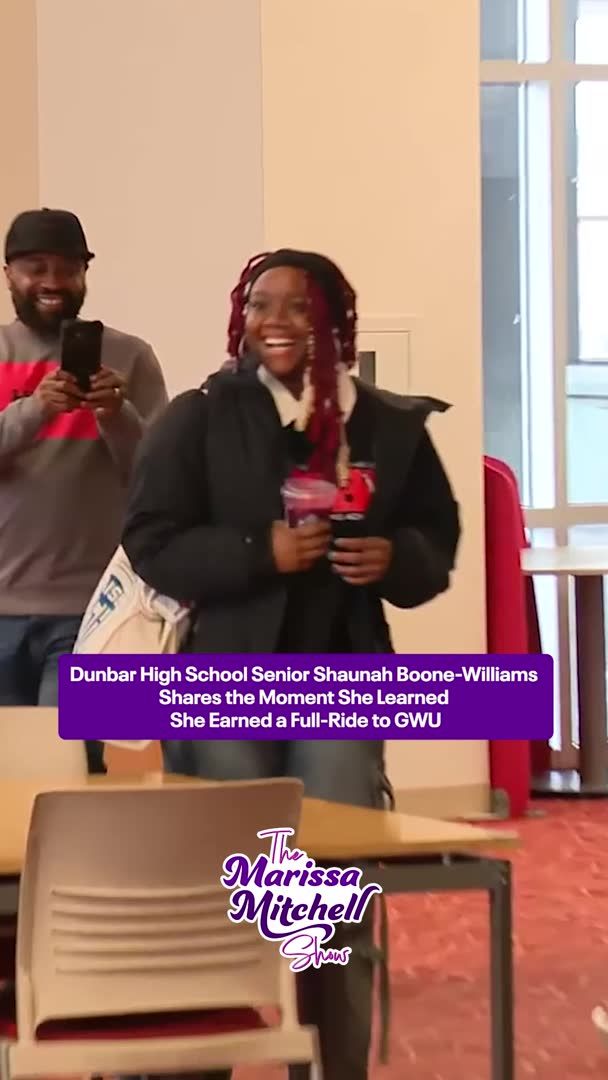 From Dunbar High School to George Washington University. Senior Shaunah Boone-Williams shares the unforgettable moment she learned she earned a full-ride scholarship. Watch The Marissa Mitchell Show weekdays at 11am on FOX 5 and FOX LOCAL.