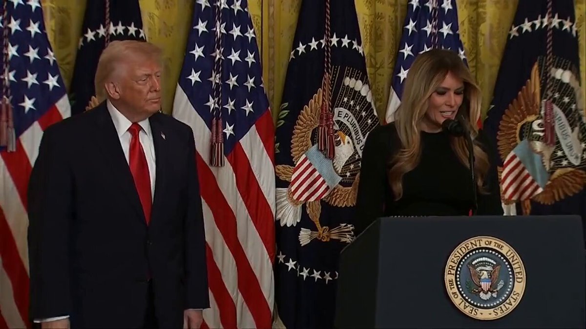 .First Lady Melania Trump delivers remarks at the White House Women's History Month celebration: "To all of the young women, entrepreneurs, and future leaders: Make time for yourself, educate yourself daily, and spread your passion. Be courageous, and take risks. Advance your profession through inspiration. Be a bold chief executive, while keeping your family—if you choose so—at the center of your nation’s future."
