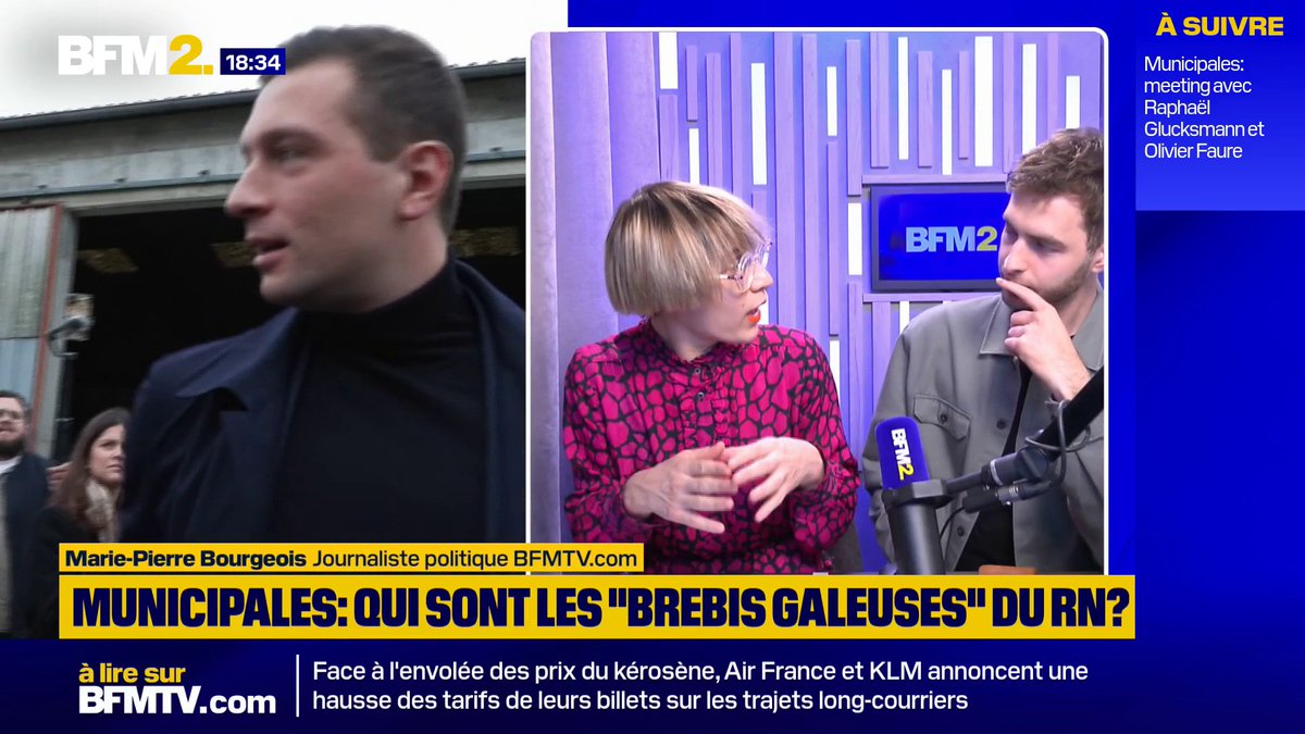 "Le RN est beaucoup dans l'embarras", analyse Marie-Pierre Bourgeois, journaliste politique face à des propos racistes, antisémites tenus par des candidats du RN #BFM2