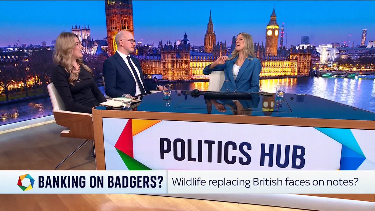 🦡 Historical figures will be replaced by British wildlife on the next series of Bank of England banknotes. Former Tory minister Dehenna Davison and Labour MP Brian Leishman weigh in on the matter with Ali Fortescue ⬇️ #PoliticsHub 📺 Sky 501 & YT