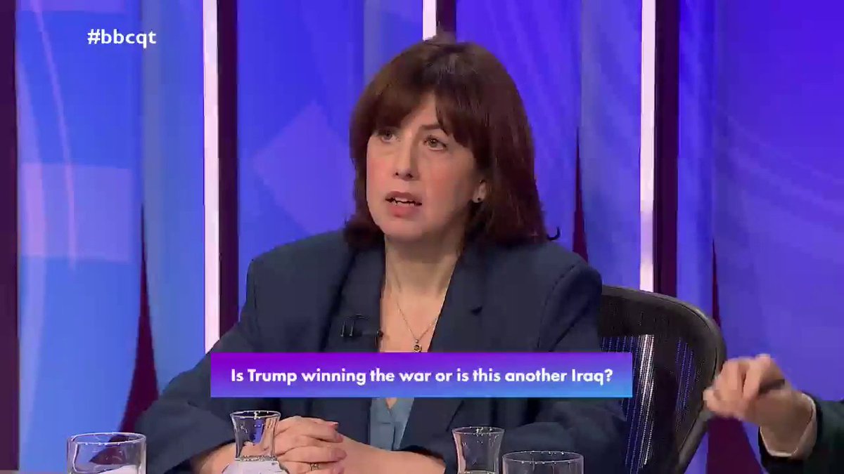 "We all want to see… this war coming to an end as soon as possible" Labour's Lucy Powell says we should "learn the lessons from the Iraq war" and says the US-Israel war with Iran is “causing great challenges here at home” as well as abroad #bbcqt