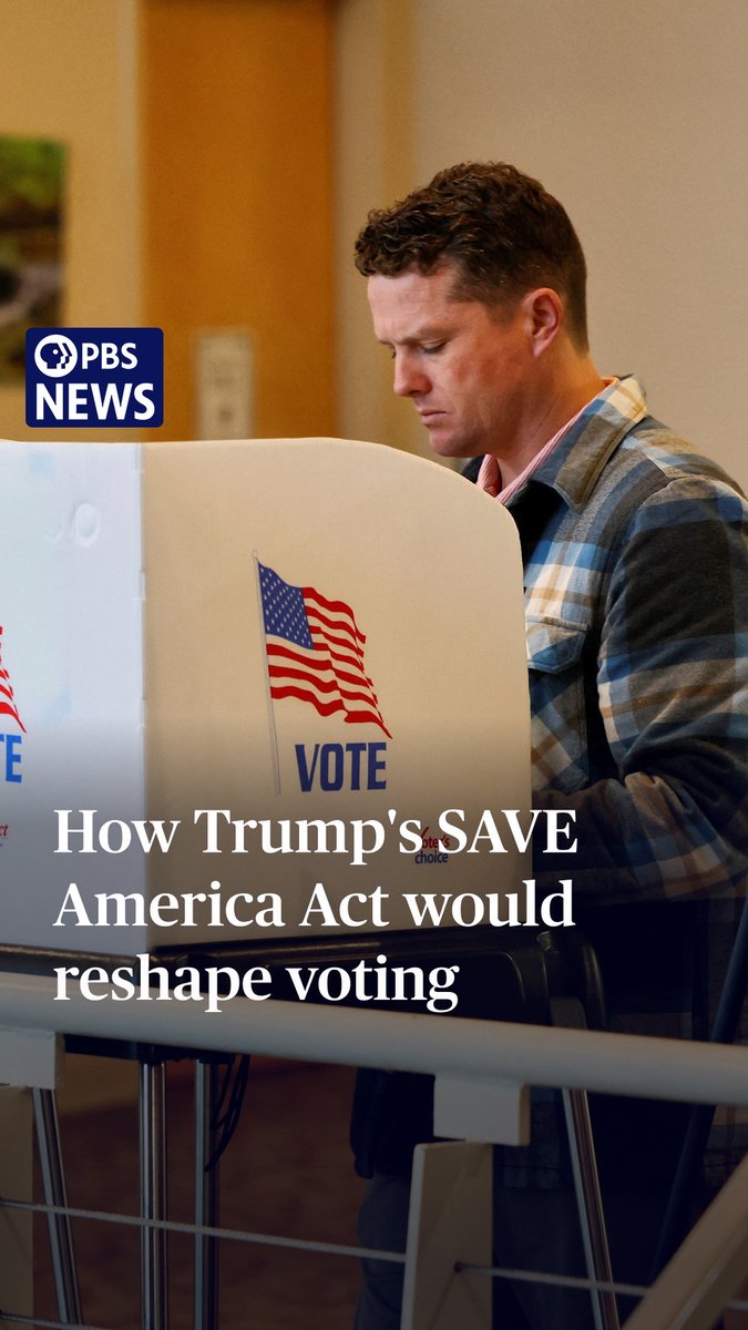 President Donald Trump vowed this week not to sign any bills into law until a sweeping new voting bill is passed. If it's enacted, the Safeguard American Voter Eligibility, or SAVE America Act, would transform voting in this country in two major ways. The bill would require all Americans to prove U.S. citizenship when registering to vote, and it would require all voters to show an I.D. when voting in person or by mail. Liz Landers takes a closer look at the legislation's prospects.