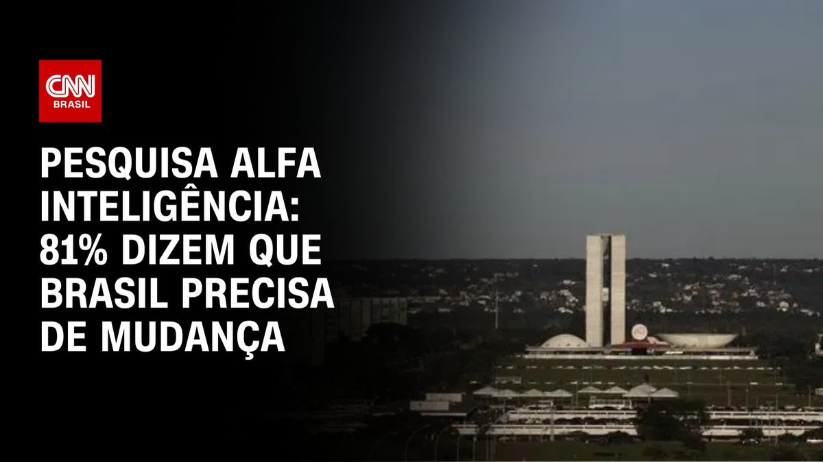 Alfa: 81% dizem que Brasil precisa de mudança; 18%, não; assista #CNN360º