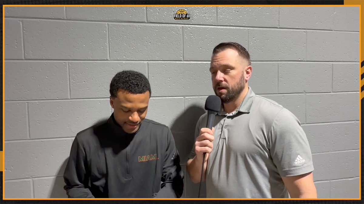 EXCLUSIVE: Rob Dauster talks with Canes Men’s Basketball coach Jai Lucas after their win over Louisville 👀 "I keep taking Malik Reneau for granted. I'm screaming at him the whole game... and then I look down and he's got 24 and 8. That's the standard I hold him to" - Jai Lucas