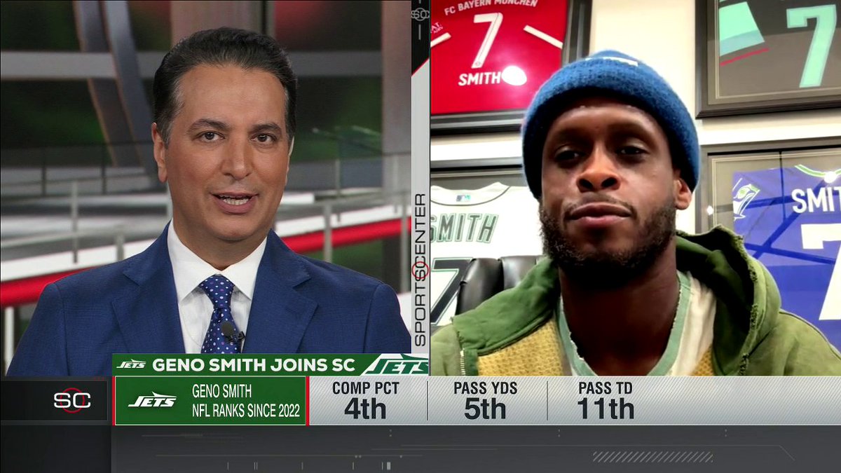 "What's a good ending for you in your return to New York?" — Kevin Negandhi "Well hopefully the ending isn't coming soon." — Geno Smith 🔥