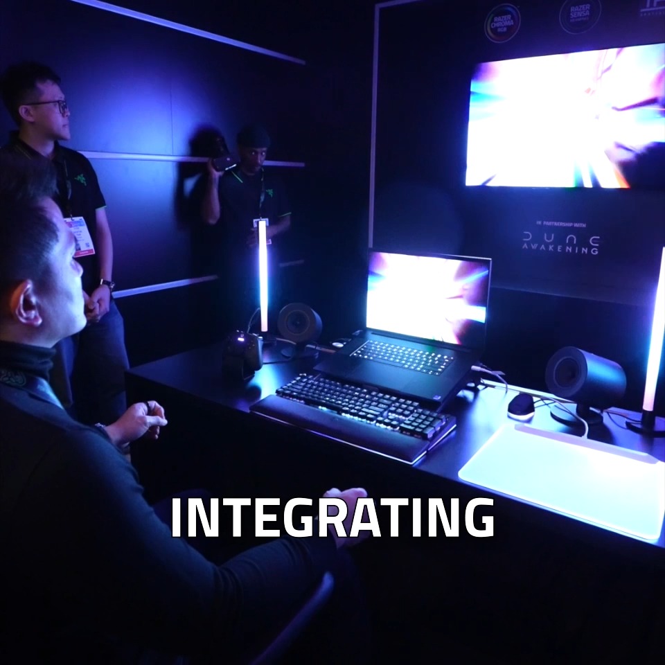At GDC 2026, we introduced the WYVRN Adaptive Immersive Experience - a look at how games can feel more alive when your setup reacts with you. With Razer Chroma RGB lighting and Razer Sensa HD Haptics responding to gameplay in real time, every moment hits harder and pulls you deeper into the action. Learn more —