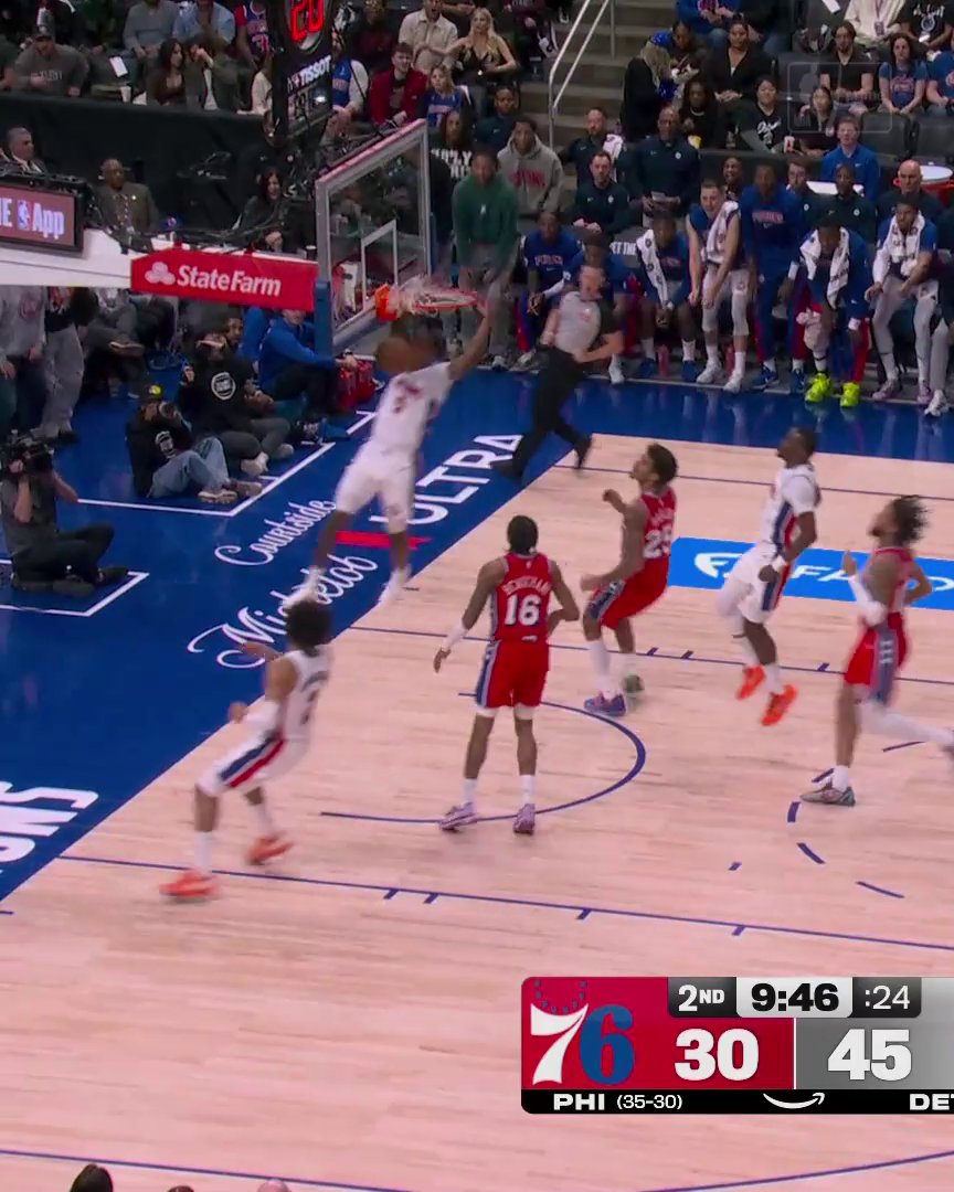 CADE CUNNINGHAM LOB TO RON HOLLAND. 🔥🔥