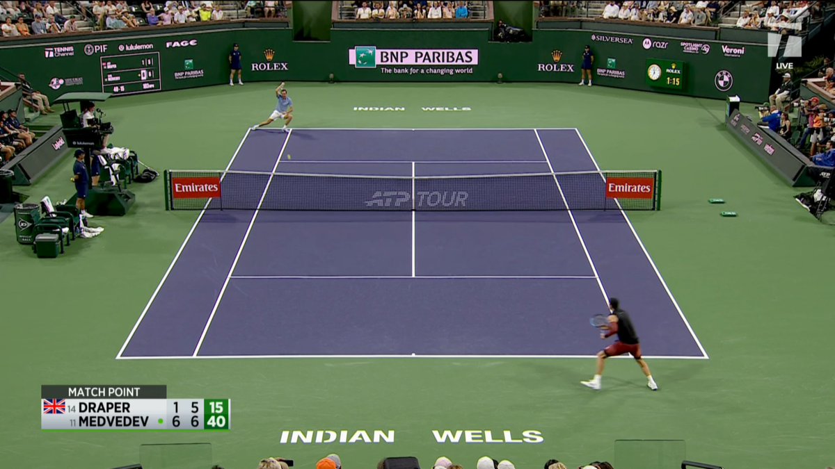 "You won the match fair and square, but I don't think it distracted you enough." "I don't feel great. I understand." Medvedev and Draper talk at the net after their quarterfinal match. #TennisParadise