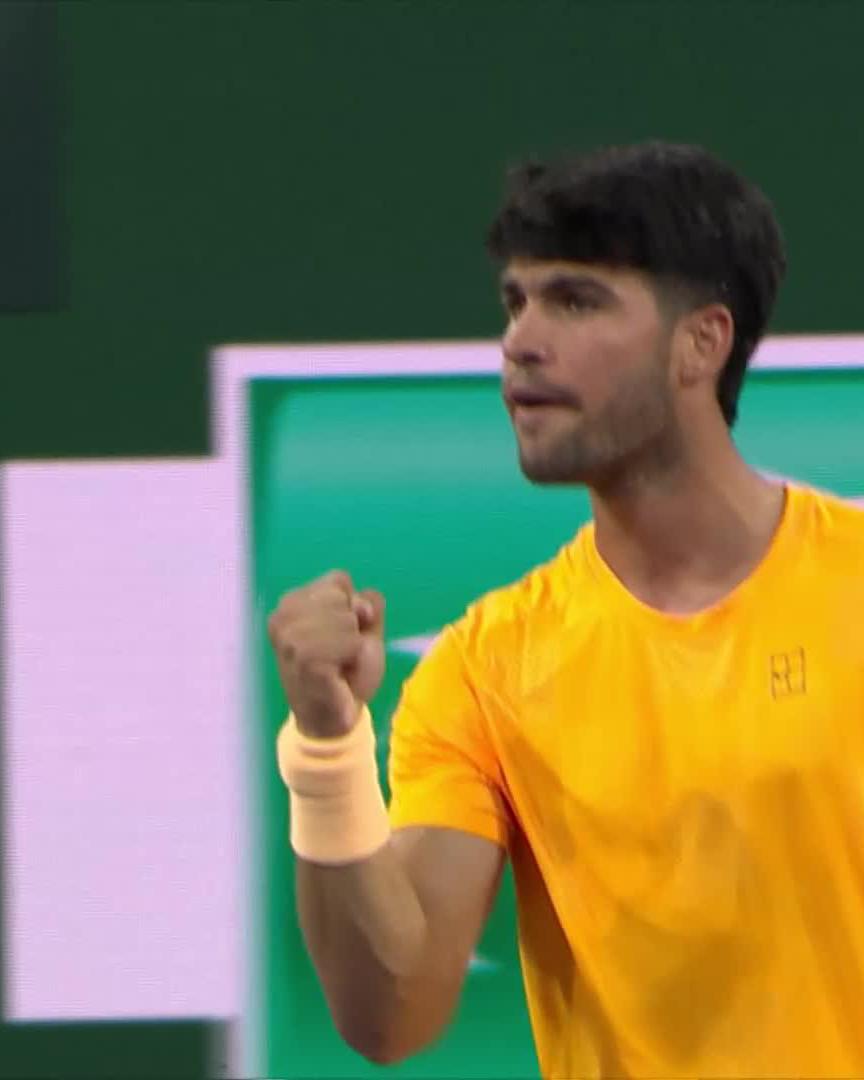 One foot in the Final Four Carlos Alcaraz takes the opener over Norrie 6-3 in #TennisParadise