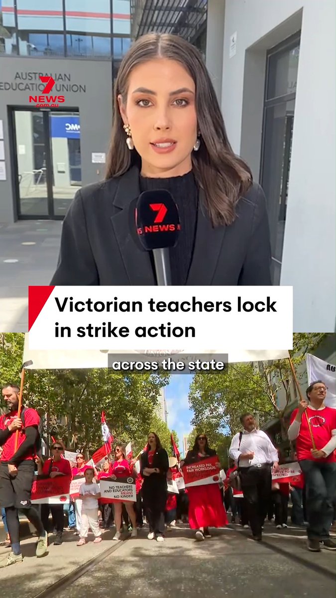 Victorian teachers have confirmed they will walk off the job for the first time in 13 years on March 24. Ainsley Koch #teacher #school #strike #melbourne