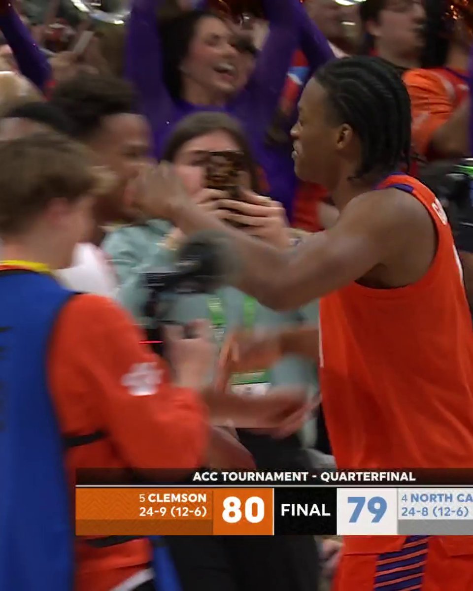 CLEMSON HANGS ON TO KNOCK OFF 4-SEED UNC 😱