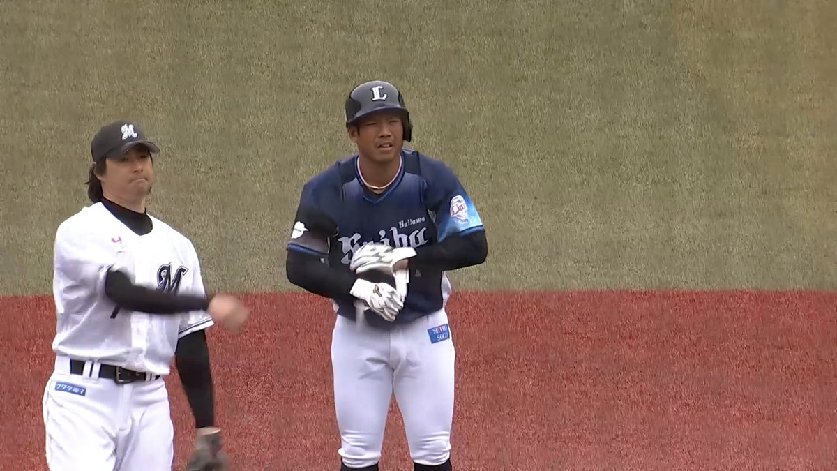 先制の適時二塁打を放つ #桑原将志 選手! #滝澤夏央 選手が四球と盗塁で作ったチャンスを生かします! #埼玉西武ライオンズ #seibulions #打破 #オープン戦