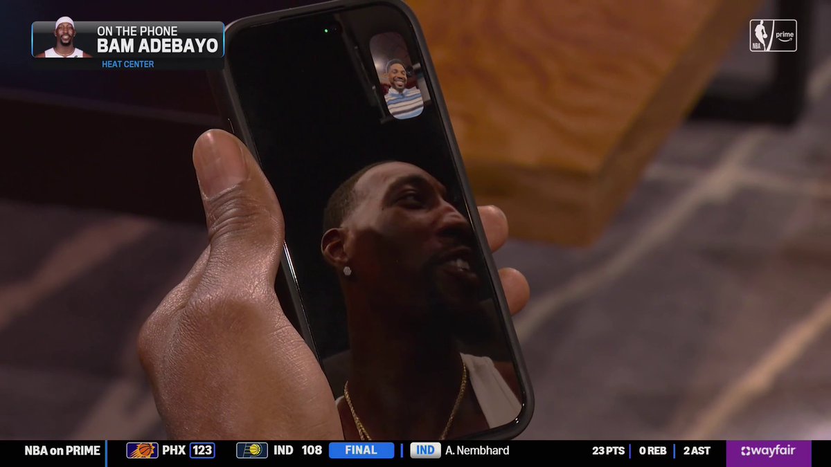 Udonis Haslem FaceTimed Bam and A’ja Wilson😂 UD: “what are you guys doing right now?” Bam: “watching scandal” Candace: “tell A’ja I’m expecting 84” A’ja: “that’s crazy”