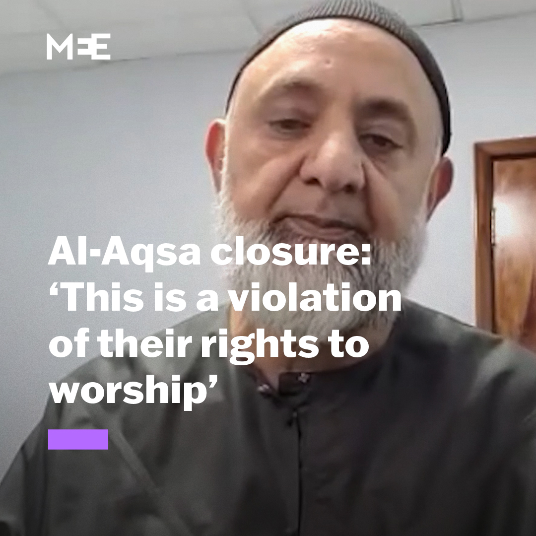 “We feel this is a pretext to a greater goal of the Israelis.” Ismail Patel, founder of Friends of Al Aqsa, has called on Muslim countries to take action against Israel’s closure of Al-Aqsa Mosque in Jerusalem