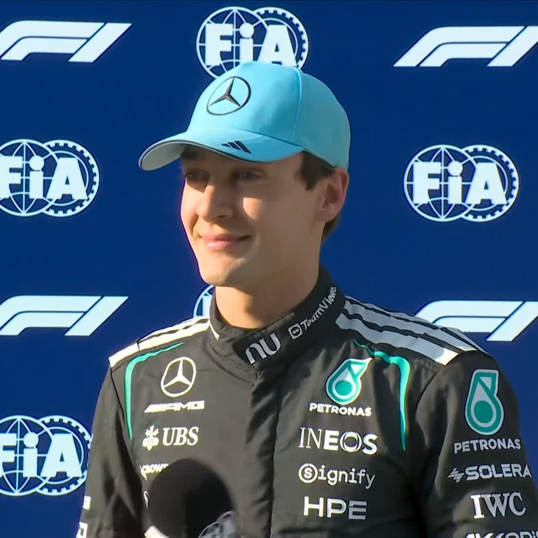 "The car has been feeling amazing." George Russell after claiming his first Sprint pole 🤩