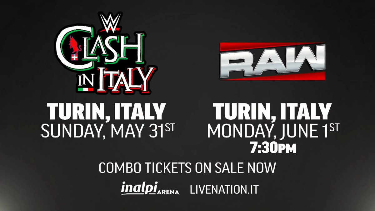 Il primo PLE della WWE in Italia è in arrivo a Torino, insieme a una puntata di Raw. Assicurati i biglietti combinati per vivere entrambi gli eventi 👉