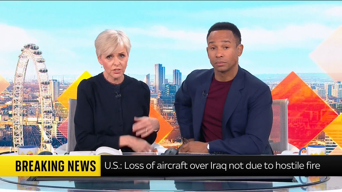 BREAKING: Four of six crew members killed in crash of refuelling plane in Iraq, U.S. Central Command, which oversees operations in the Middle East, confirmed. 📺 Sky 501, Virgin 602, Freeview 233 and YouTube