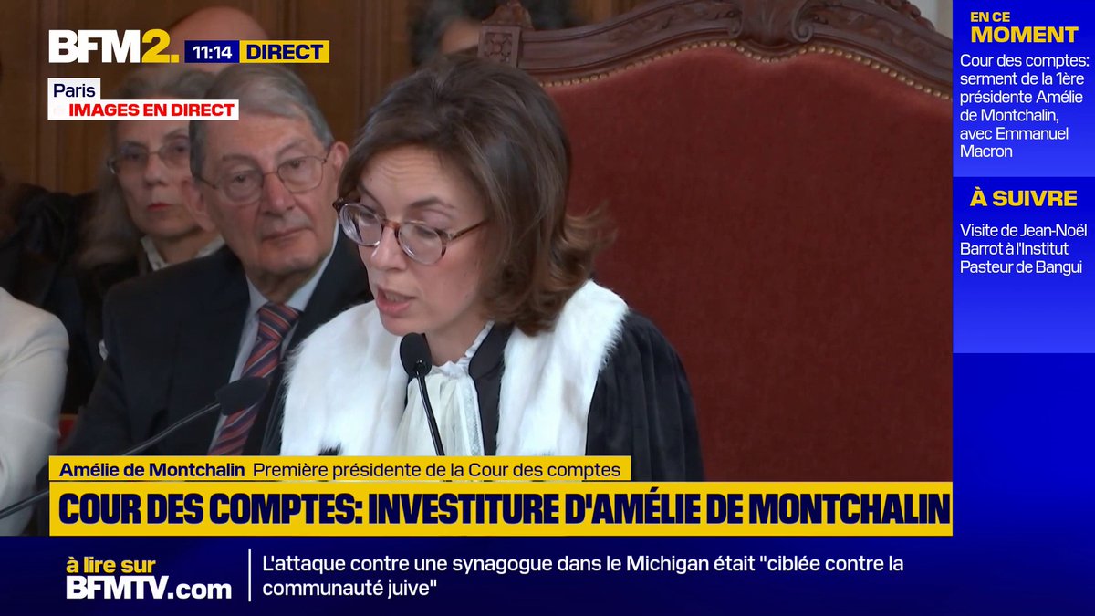 "La première priorité, c'est de protéger l'indépendance de la Cour pour renforcer notre démocratie", assure la nouvelle Première présidente de la Cour des comptes, Amélie de Montchalin #BFM2