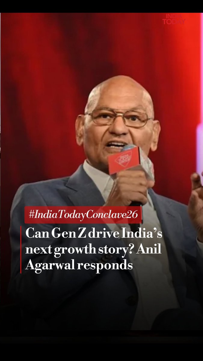 #IndiaTodayConclave26 | Vedanta Resources Chairman Anil Agarwal shared his views on Gen Z in the workforce. He said, "They say, the children of GEN Z are lazy. Oh brother, they are going to work the most. They don't show it. Inside, if you see, they have the most output. So, the time has come that we will have to think once. We will have to think that the work of the government, there cannot be a better government than this. Who is working hard and doing it." #GenZ #AnilAgarwal #Vedanta #WorkforceTrends #FutureOfWork [Gen Z workforce, Anil Agarwal views, Vedanta Resources, Youth productivity debate, India Today Conclave 26]
