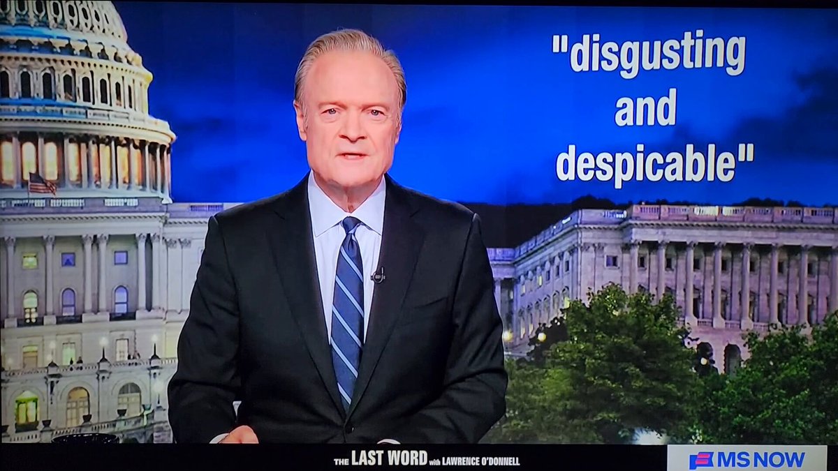 Good morning and Happy Friday to everyone who is here for Lawrence savagely going scorched earth on trump, especially as trump posts those asinine war propaganda videos that disrespect our military heroes and their families. War is NOT a game, you rotting, orange jackass.