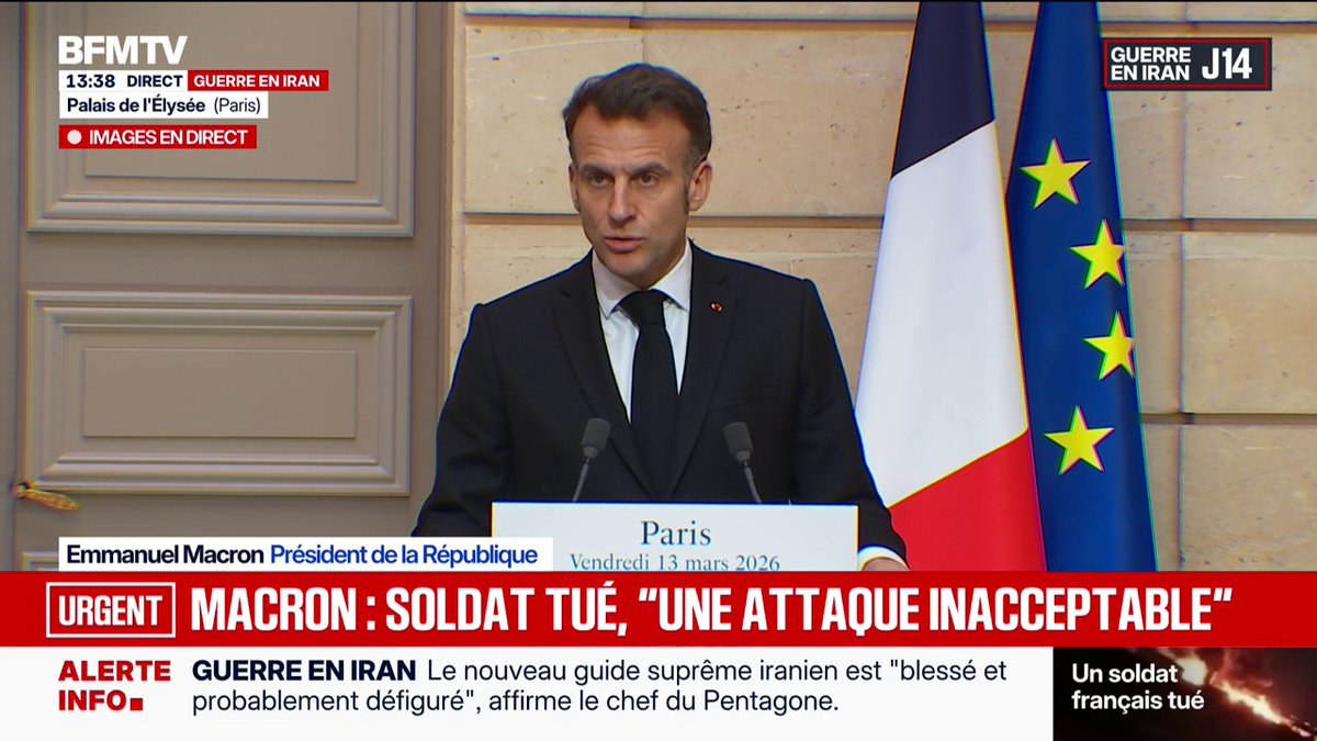 Soldat français tué en Irak: Emmanuel Macron déclare que “c’est inacceptable” et rappelle la position “purement défensive” de la France au Moyen-Orient