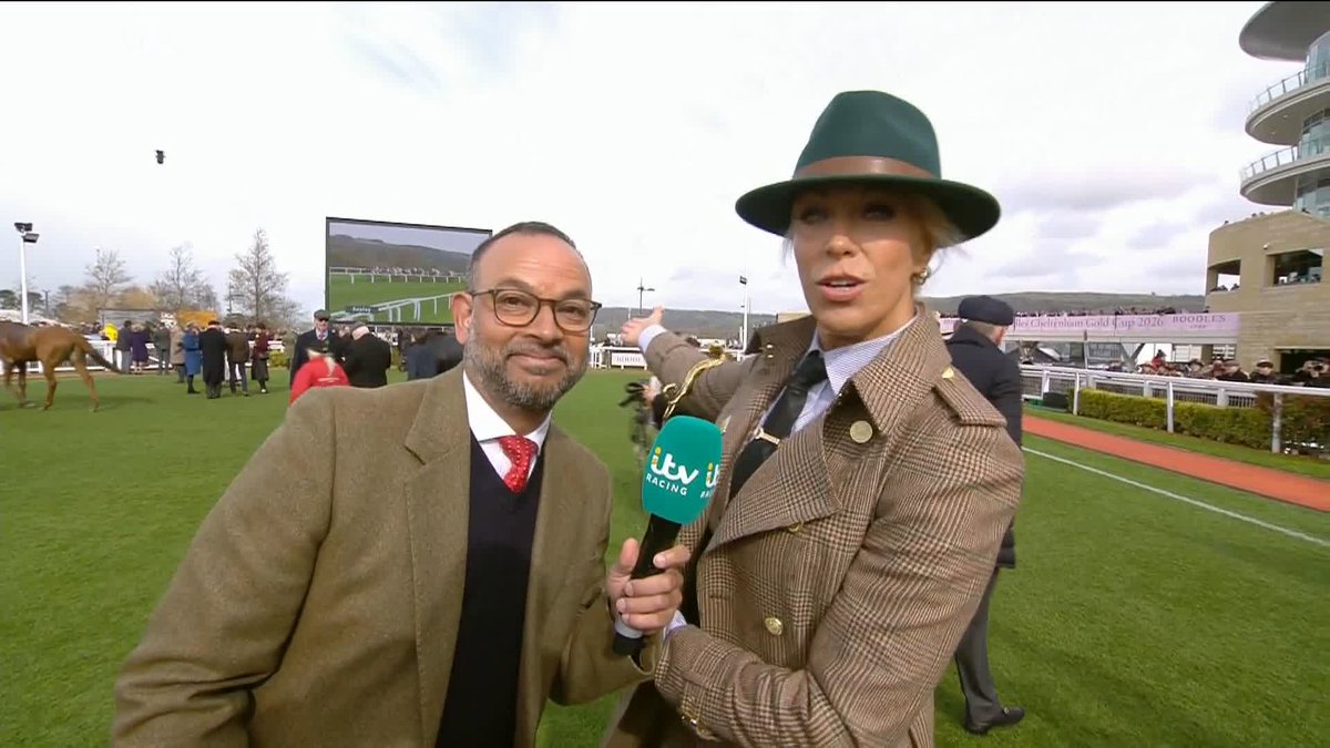 "We're meant to be talking about horses! Nobody wants to see me!" 🤣 Hannah Waddingham 🤝 Rishi Persad The Cheltenham crossover we didn’t know we needed (again) ✨