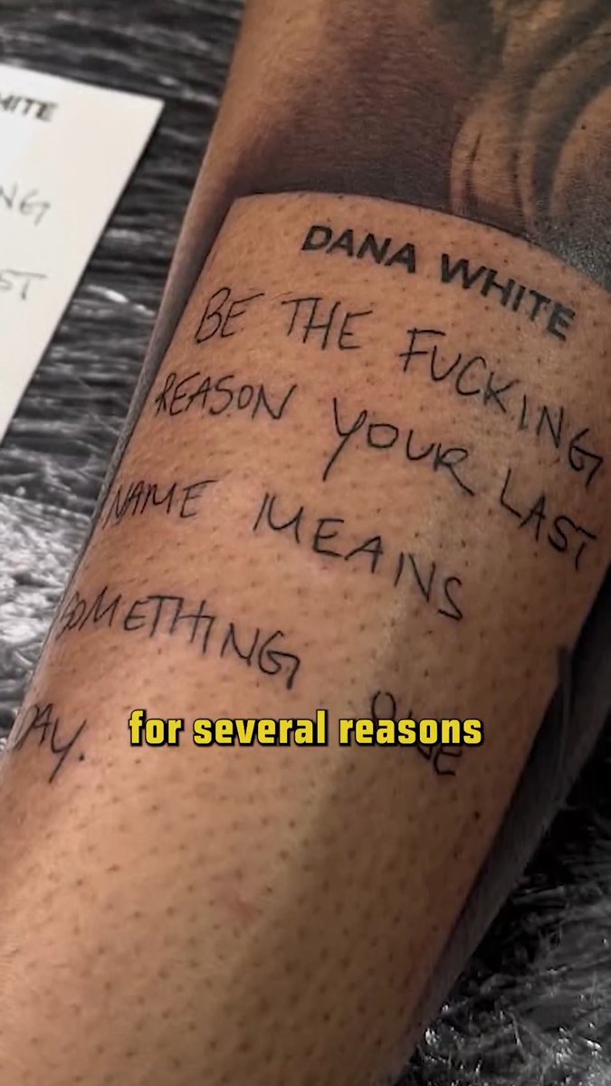 Be the reason your last name means something one day... ✍️🫡 Hecher Sosa on his tattoo of Dana's note 📝 #UFCVegas114