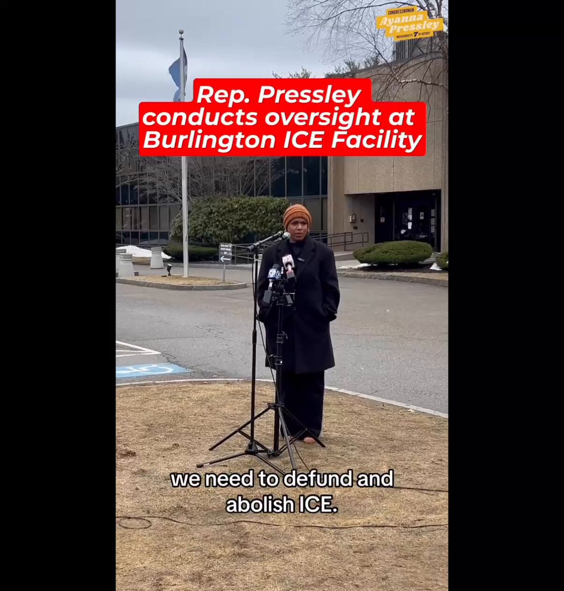 Rep. Ayanna Pressley (Congresswoman Ayanna Pressley) says after conducting extensive “real-time oversight” of the ICE facility in Burlington, Mass. that “ICE must be abolished” She says she is doing it for her ‘constituents’ who have been ‘unlawfully detained and traumatized’