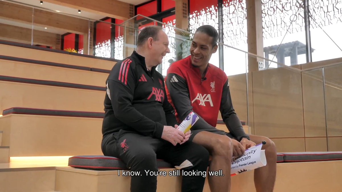 Our 2025-26 Premier League Community Captain, Eddie ✨ Watch as Virgil surprises Eddie as part of the #PLMoreThanAGame campaign ❤️