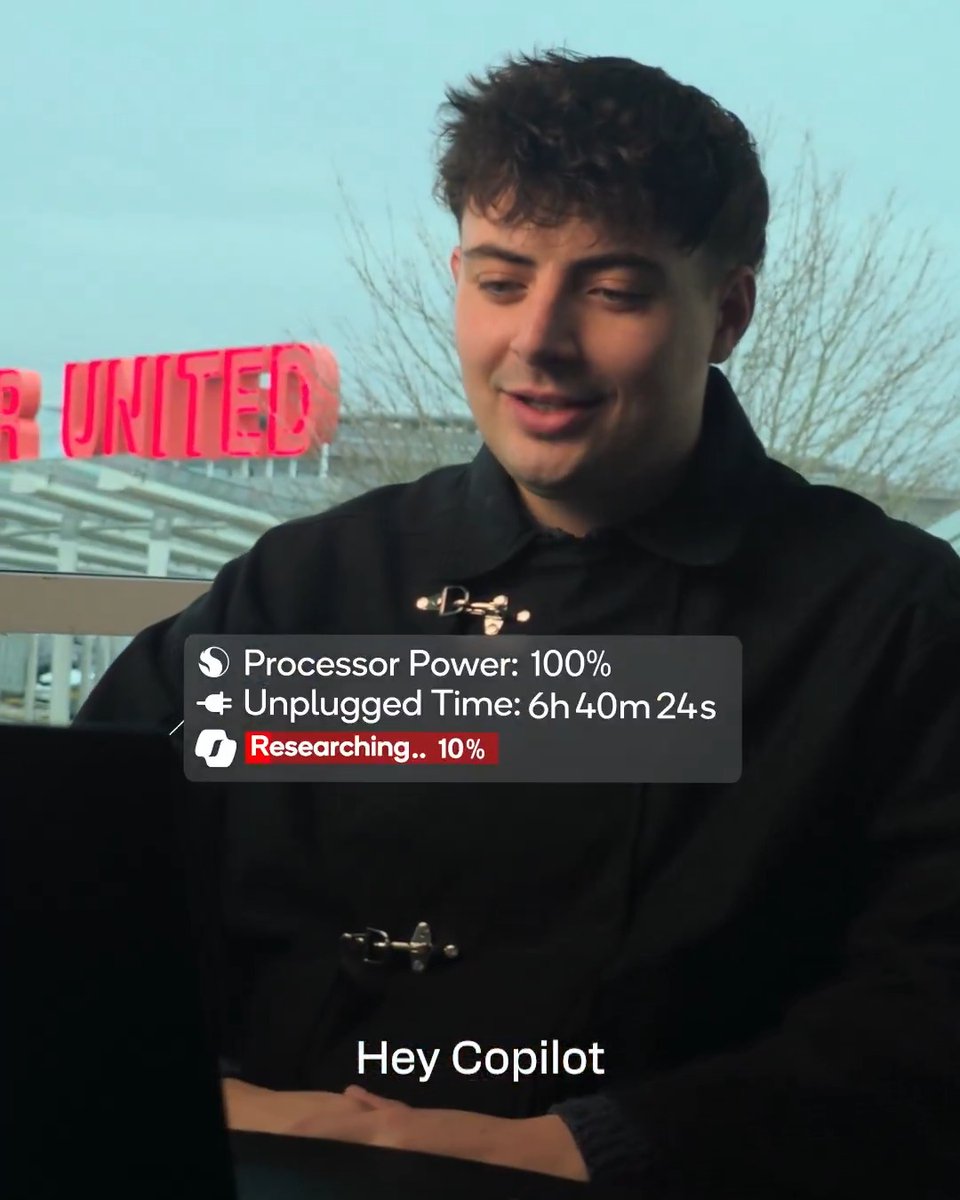 Uncovering the story behind the stats 📕📊 Ahead of Sunday’s game against Aston Villa, journalist Ben Ibson uses Copilot to spark ideas and prepare for player interviews at Carrington 🔴 🤝 Snapdragon