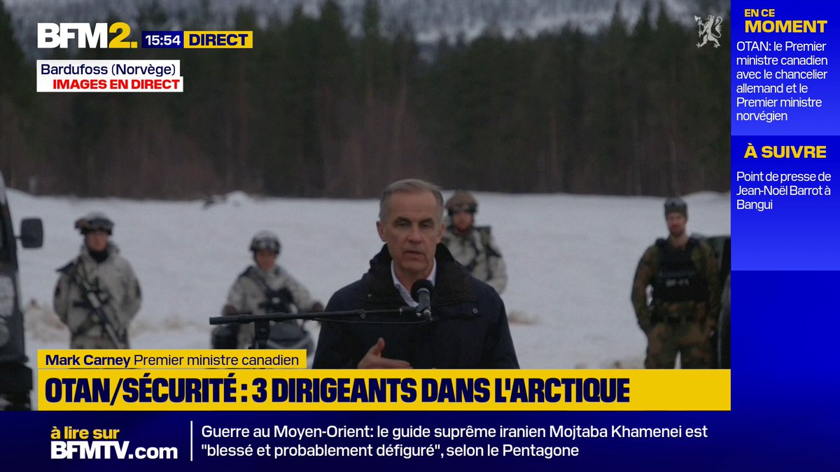 💬"Ce n'est pas le moment d'enlever la pression sur la Russie surtout parce que la Russie et l'Iran sont des grandes alliées" Le Premier ministre canadien, Mark Carney, dit "garder" le régime de sanctions contre la Russie #BFM2