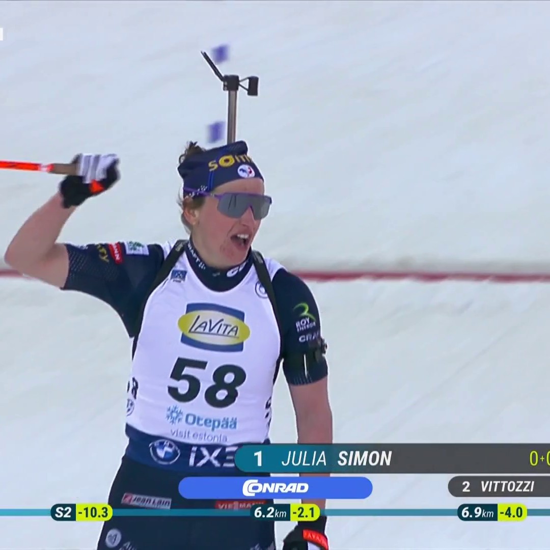 La victoire pour Julia Simon à Otepää ! La Française remporte le sprint devant Lisa Vittozzi et Lou Jeanmonnot 🙌 Suivez la fin de la saison de biathlon sur Eurosport et HBO Max