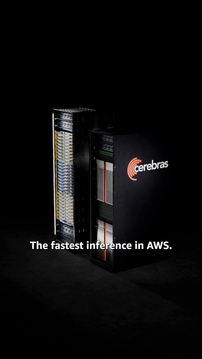 We're teaming up with Cerebras to build the fastest possible inference. Coming soon to Amazon Bedrock, we’re delivering inference performance an order of magnitude faster than what’s available today by connecting AWS Trainium3 for compute-intensive prefill with Cerebras CS-3 to power decode. Learn more about the partnership.
