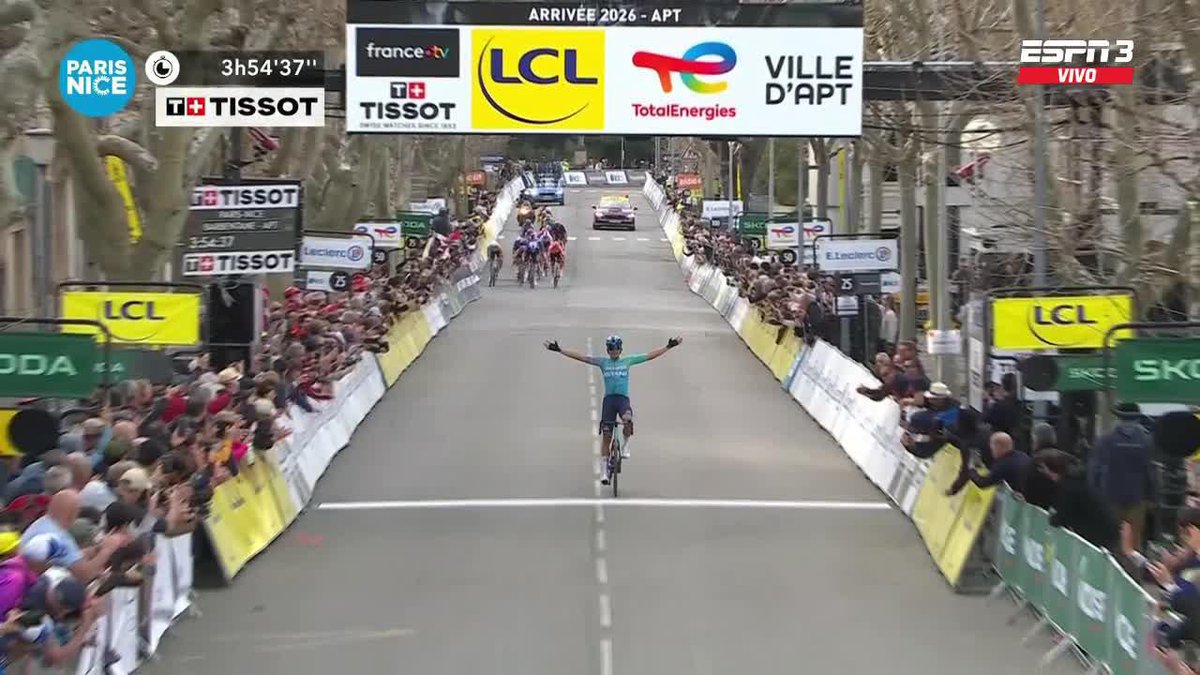 ¡GRÍTELO TODA COLOMBIA! ¡HAROLD SE LLEVÓ LA SEXTA! 🇨🇴✊ Tejada atacó en el momento indicado y se quedó con un grna triunfo en la etapa 6 de la París-Niza. 😎