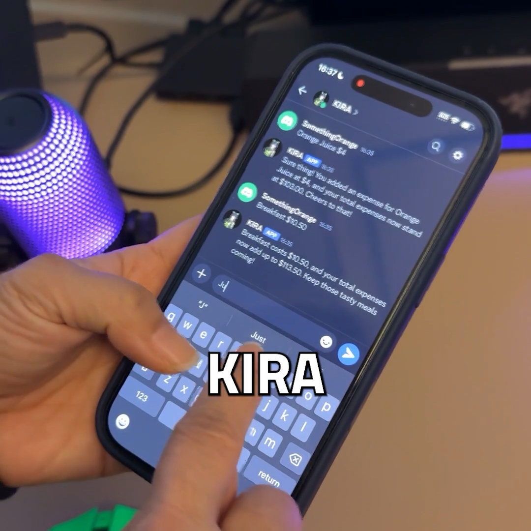 One of Razer AVA agentic capabilities enables inputs directly from messaging apps. Simply message Kira with the item and expense amount, and the entry is automatically logged into your spreadsheet on your desktop. Join the Razer AVA Beta to learn more: