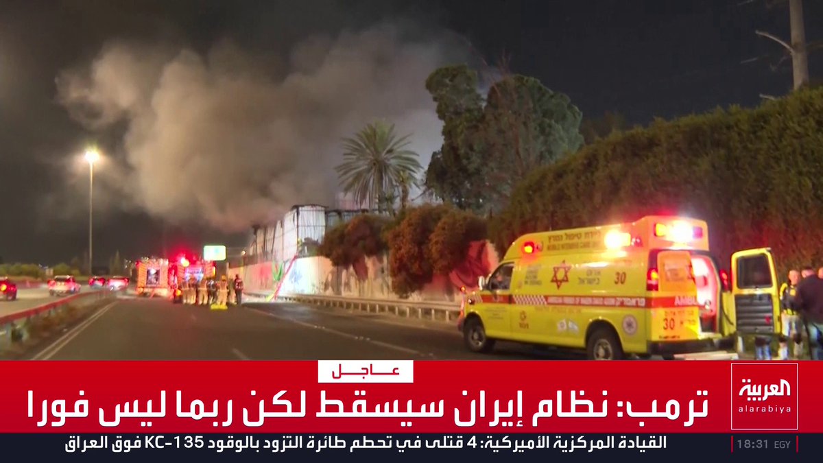صور مباشرة من موقع سقوط صاروخي إيراني في تل أبيب