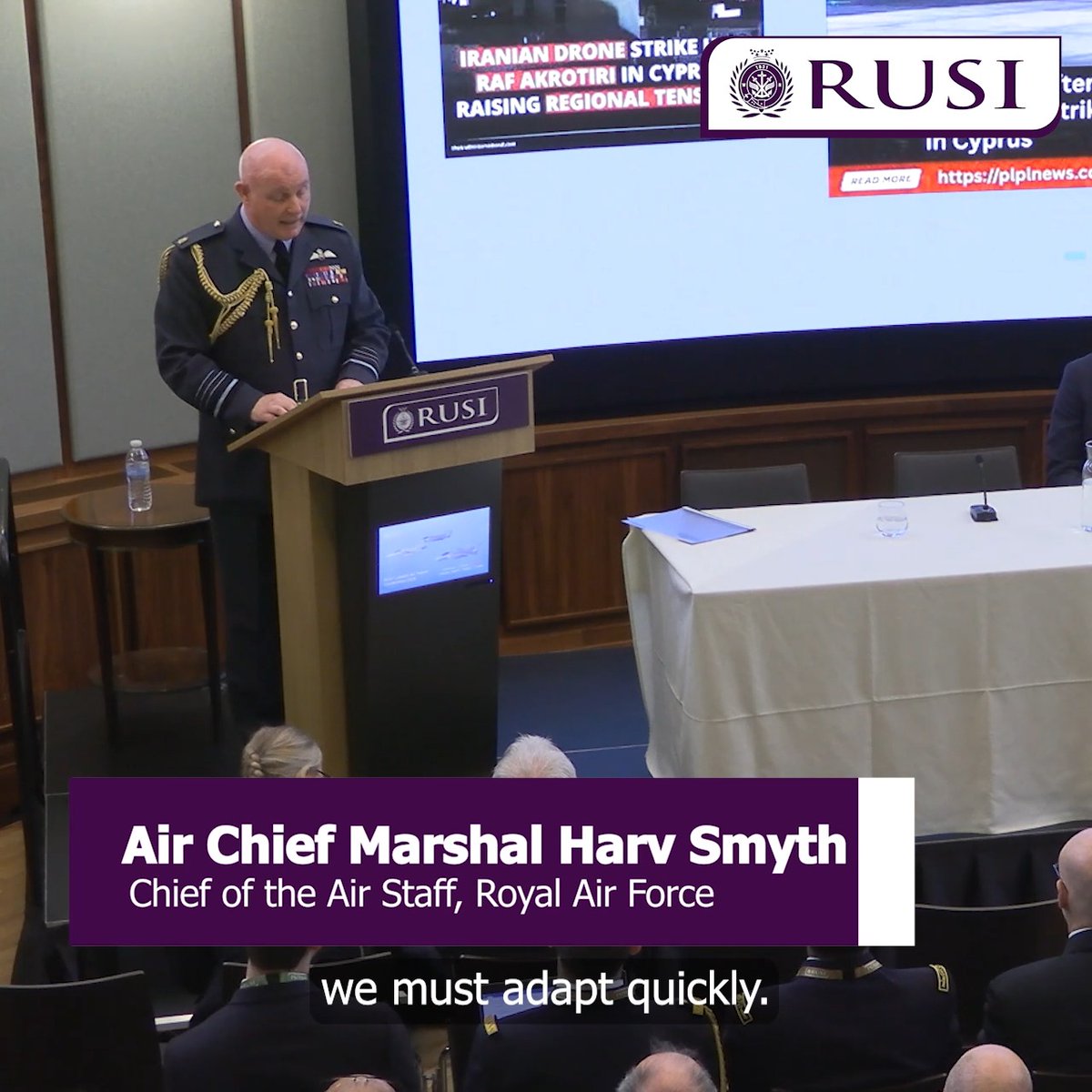 'Aircraft do not have to be obsolete if they are simply upgraded.' Air Chief Marshal Harv Smyth, Chief of the Air Staff, Royal Air Force spoke yesterday at the RUSI Combat Air Power Conference 2026.