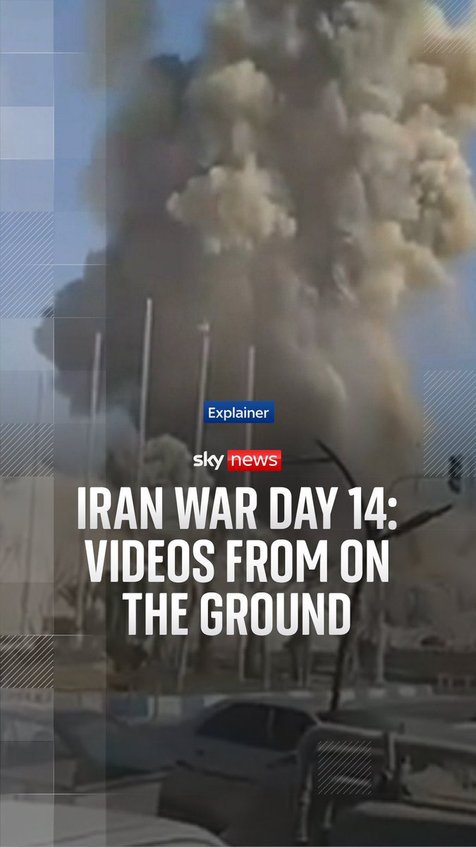 Iranian state television reported a large explosion in Tehran, as thousands of people gathered to mark Al Quds Day. In Israel, Iran and Hezbollah continued attacks - and six crew members of a U.S. refuelling plane have died. Lisa Holland is on the ground on day 14 of the war