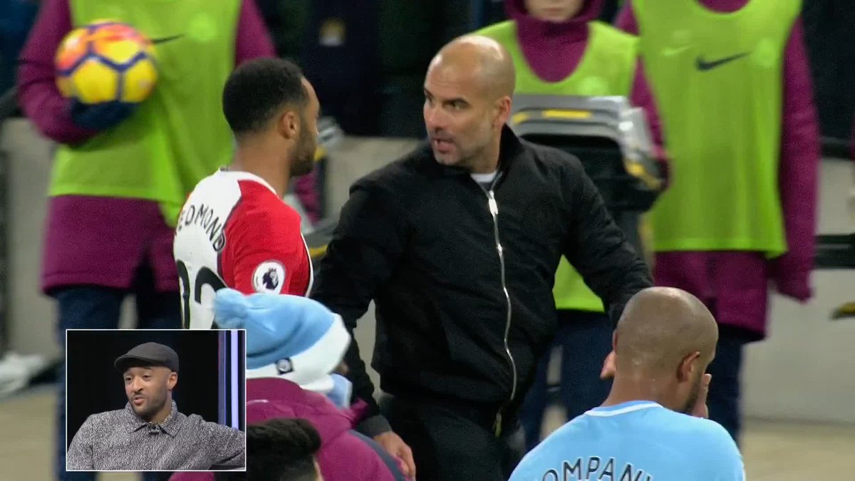 🗣️ "He's actually being really complimentary!" Nathan Redmond reveals what Pep Guardiola said when the Man City manager had an animated post-match discussion with him following his side's win over Southampton in 2017.