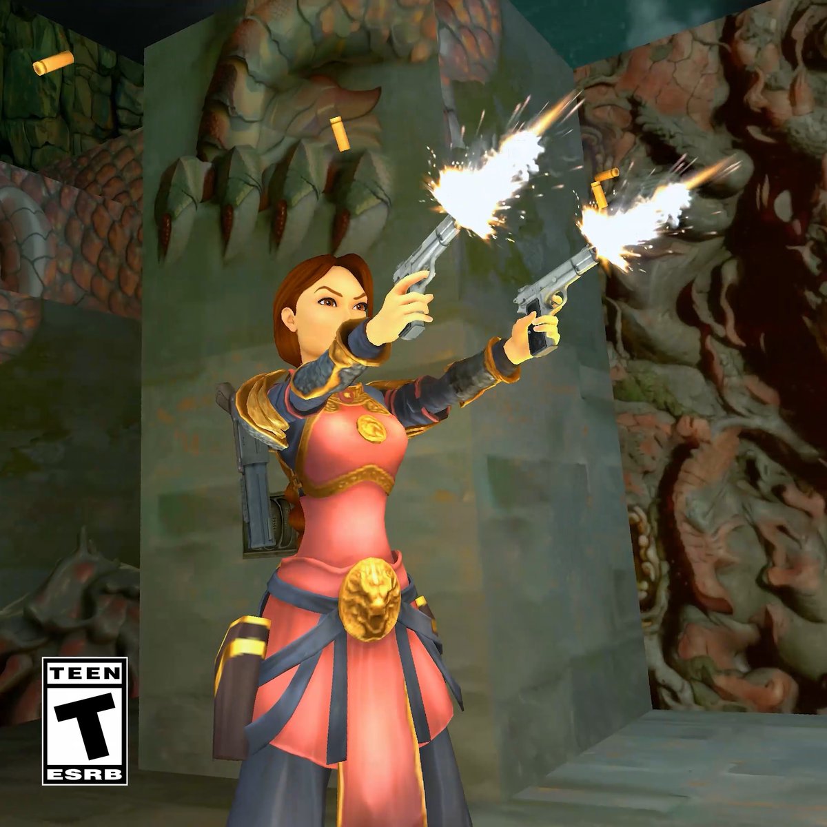 Celebrate 30 years of Lara Croft with 10 New Outfits! First up, let's admire how much fire power the Dragon Warrior armor packs into the grenade launcher. 🔥🐉