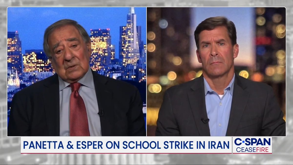 Ceasefire: Fmr Defense Secretaries Leon Panetta and Mark Esper on Iranian School Strike Panetta : "I think it's important to admit that it was a mistake. We bombed the wrong target." Esper: "It was a mistake...we should acknowledge the mistake...there should be accountability."