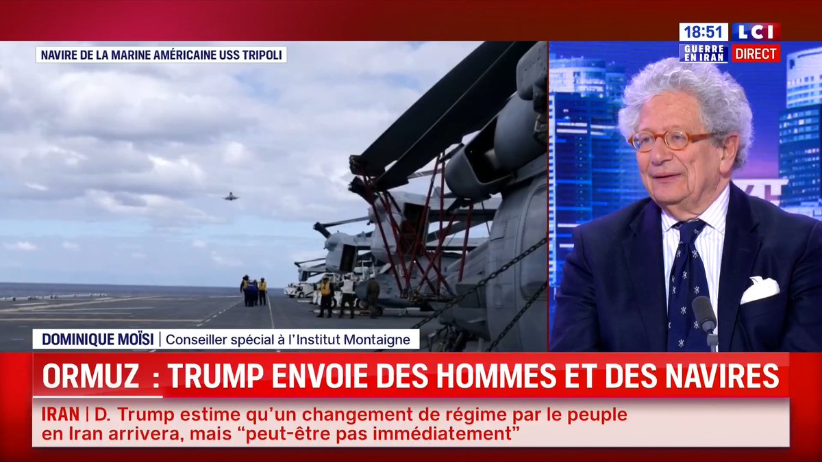 ▶️️️#Ormuz - Trump envoie des hommes et des navires “On voit l’entrée dans l’escalade au nom de la fin des opérations.” Dominique Moïsi, Conseiller spécial à l'Institut Montaigne #24hPujadas #LCI #Trump⤵️